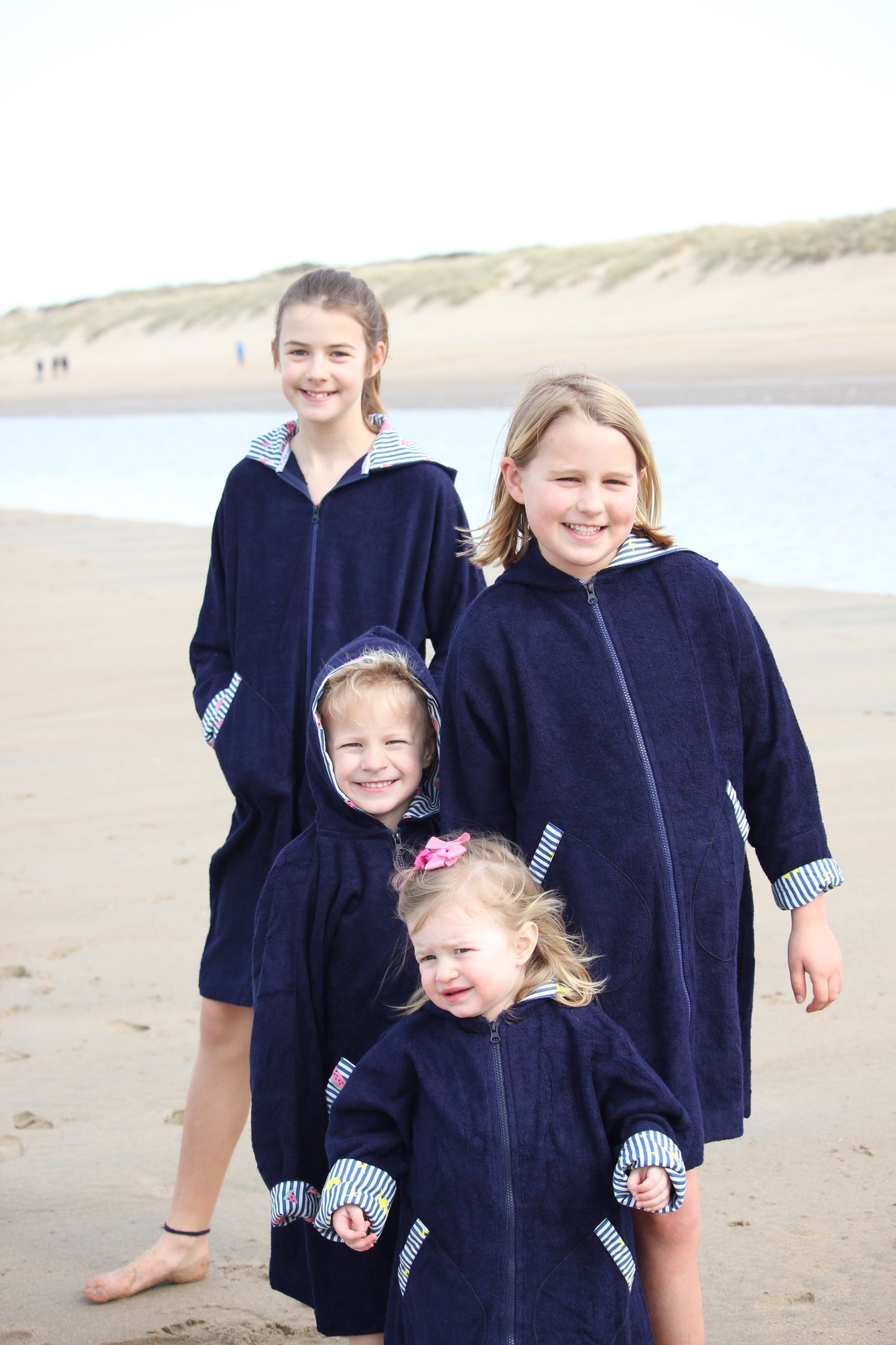 Navy Hooded Towelling Robe